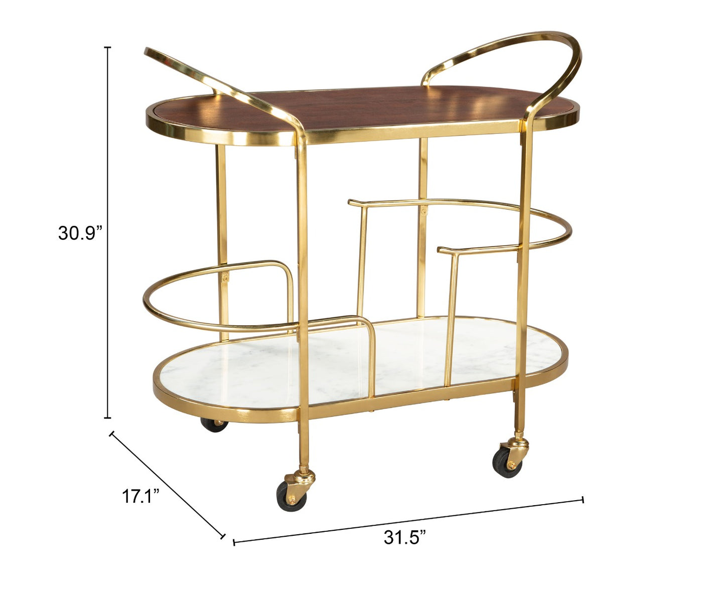 Antalya Bar Cart & Serving Cart – Multicolor