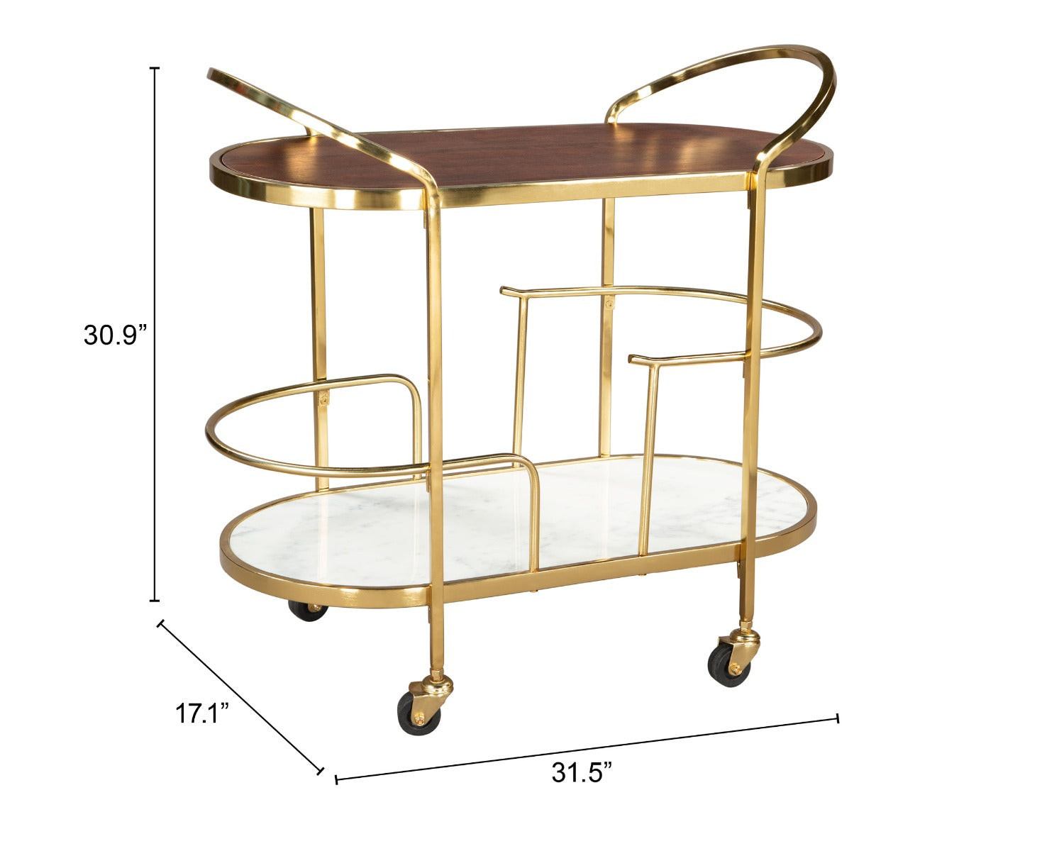 Antalya Bar Cart & Serving Cart – Multicolor