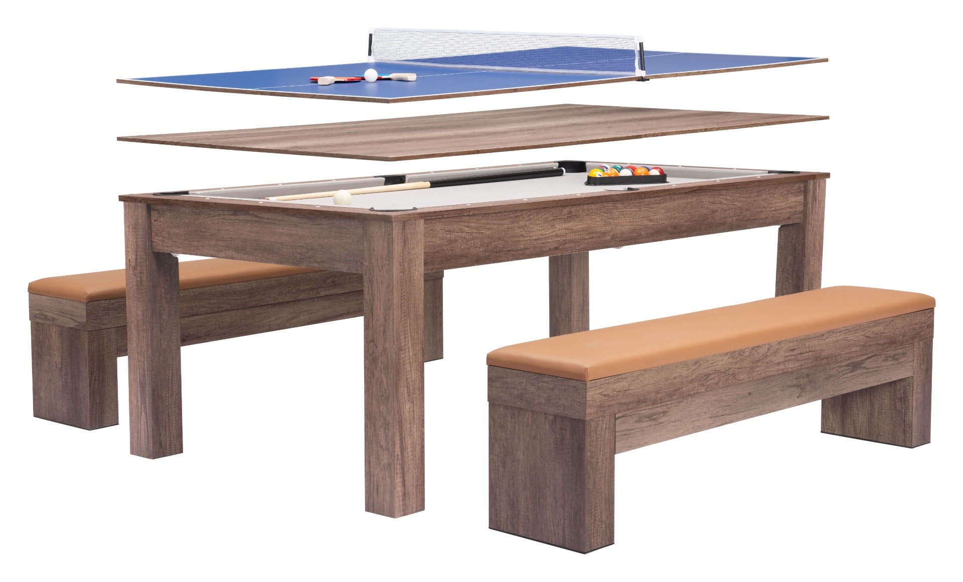 Bonker 3-in-1 Multi-Function Table – Brown
