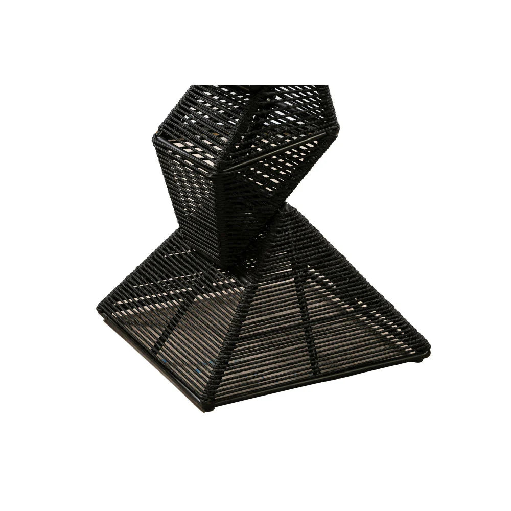 Metal Rope Bar Table: Geometric Elegance for Modern Outdoor Spaces – Black