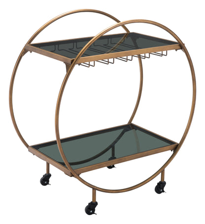 Arc Bar Cart & Serving Cart – Brass & Black