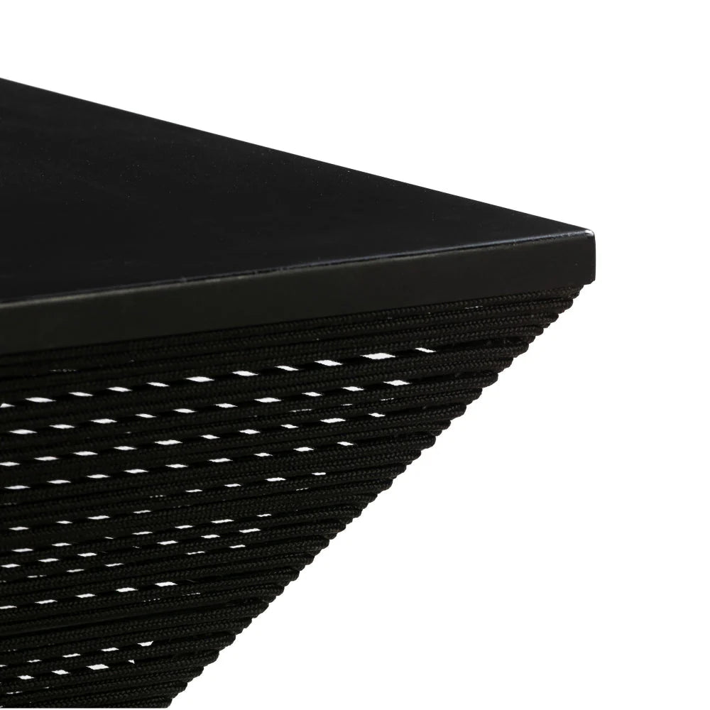 Metal Rope Bar Table: Geometric Elegance for Modern Outdoor Spaces – Black