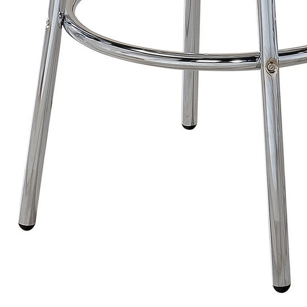 Chic Retro 42-Inch Round Bar Table - Glossy White Lacquer & Ribbed Apron