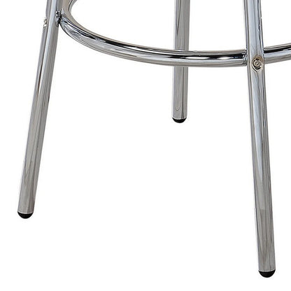 Chic Retro 42-Inch Round Bar Table - Glossy White Lacquer & Ribbed Apron