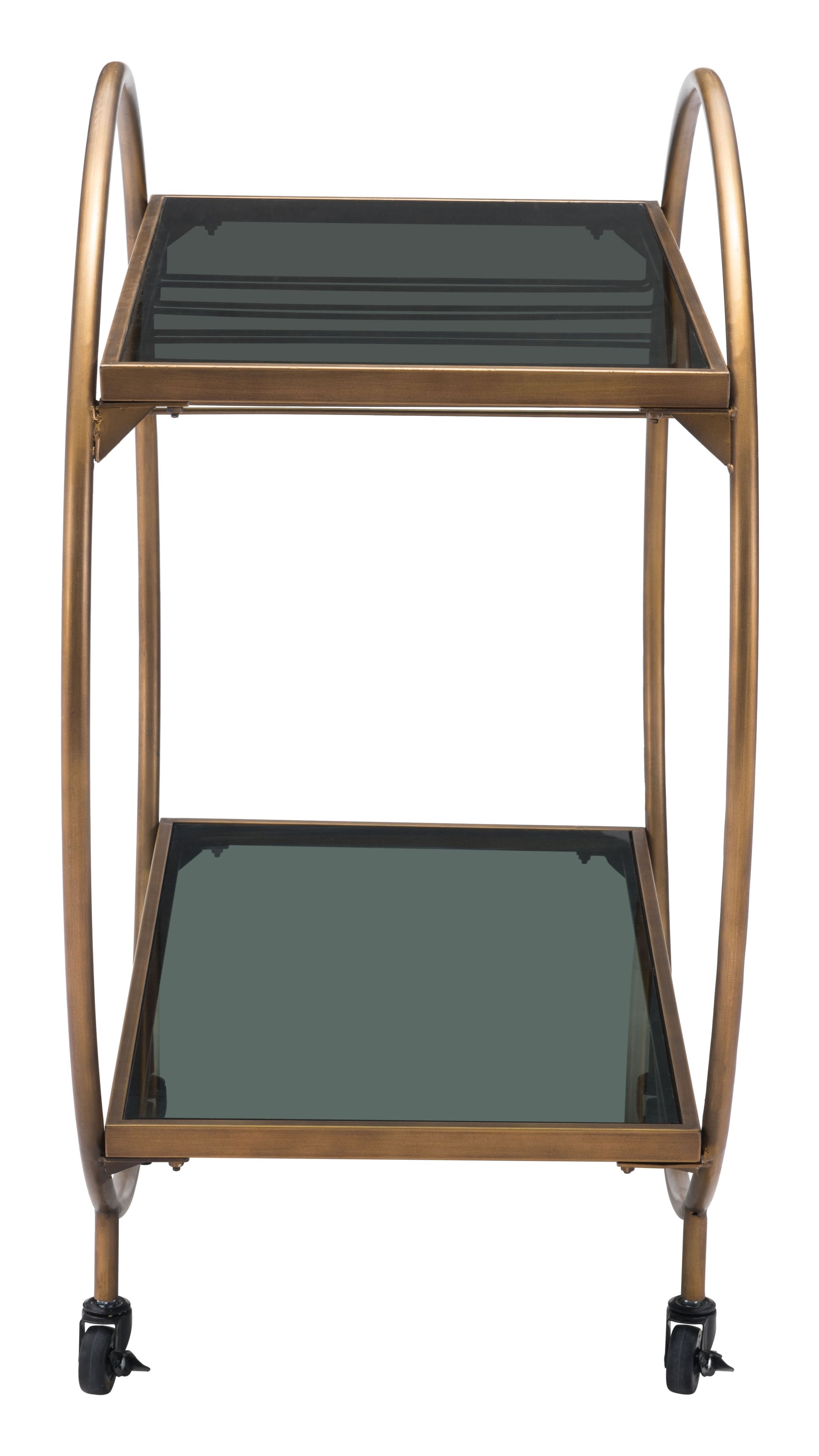 Arc Bar Cart & Serving Cart – Brass & Black