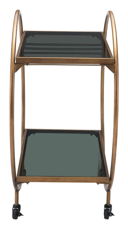Arc Bar Cart & Serving Cart – Brass & Black