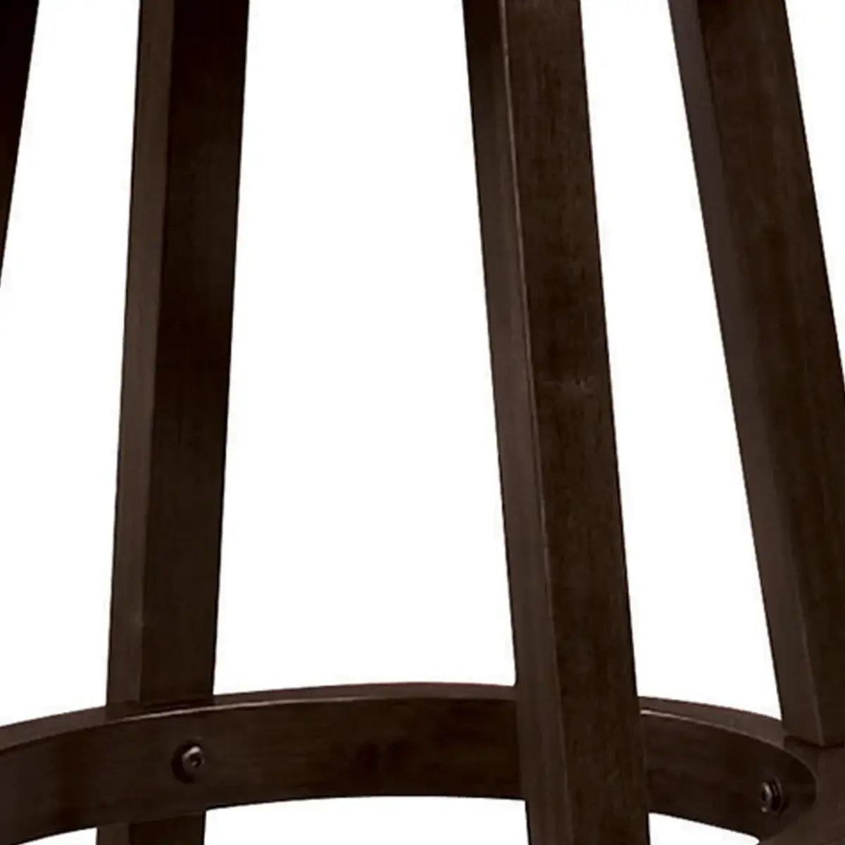 29" Swivel Bar Stool with Upholstered Seat, Black And Brown ,Set of 2