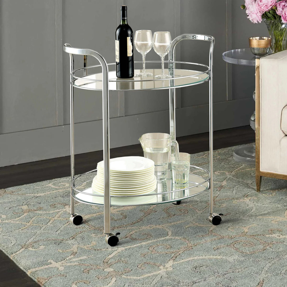 Loule Contemporary Bar Cart & Serving Cart