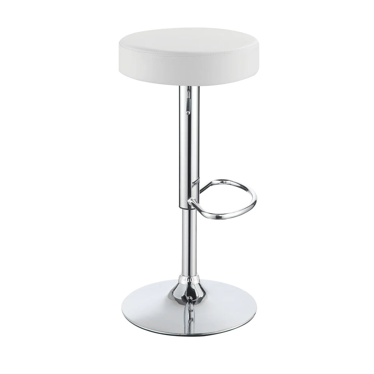 Backless Adjustable Bar Stool Stylish and Elegant - Modern Home Bar Furniture in White