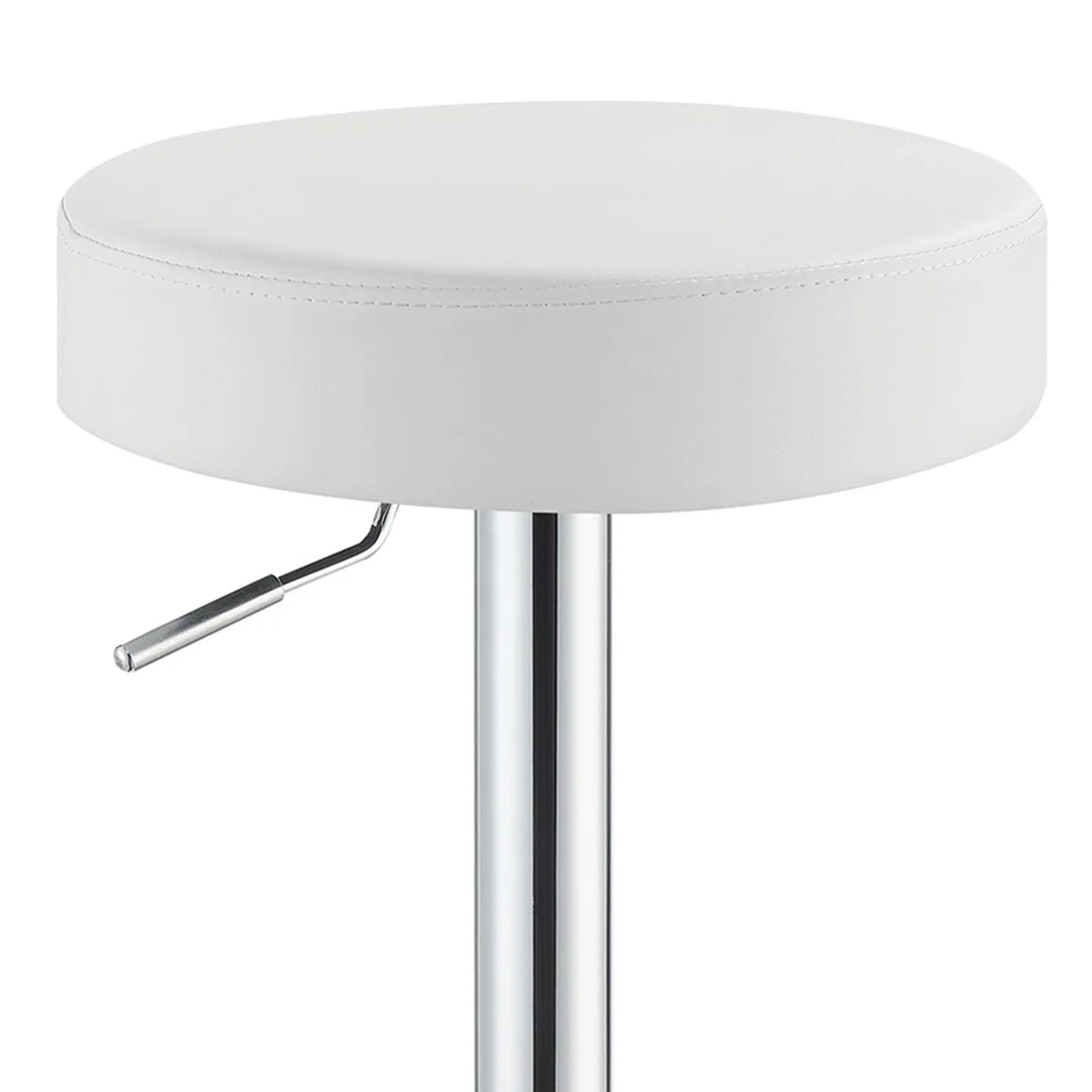 Backless Adjustable Bar Stool Stylish and Elegant - Modern Home Bar Furniture in White