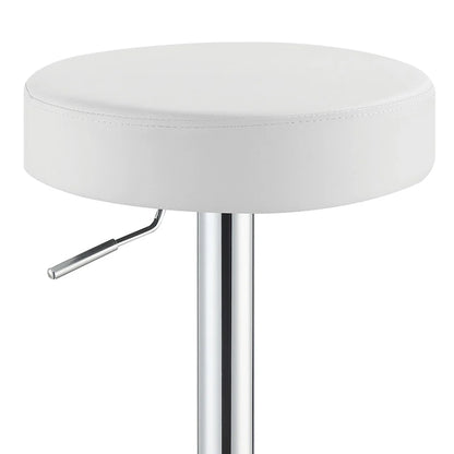 Backless Adjustable Bar Stool Stylish and Elegant - Modern Home Bar Furniture in White