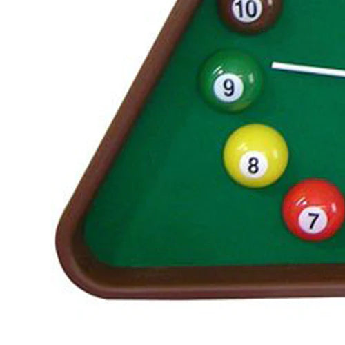 Pool Theme Triangular Shape Plastic Clock, Multicolor