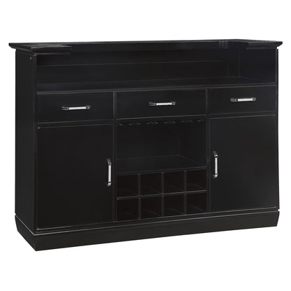 Morgen Contemporary 3-Drawer Bar Table Chic Home Bar and Cabinet