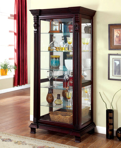 Yarni Traditional 6-Shelf Corner Home Bar and Cabinet