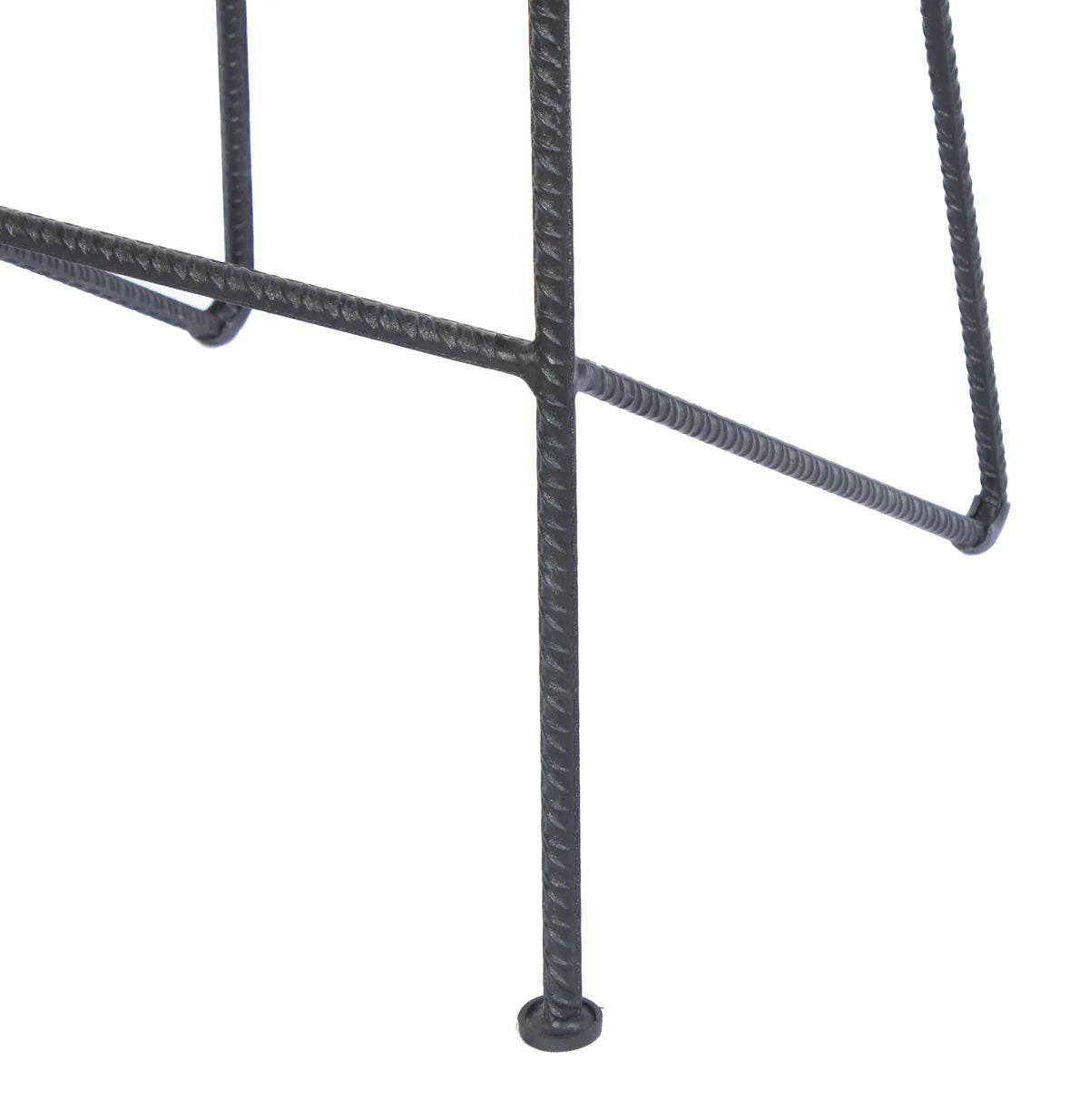 Jael 28-Inch Bar Stool: Mango Wood Saddle Seat with Iron Rod Legs – Stylish Addition to Your Home Bar