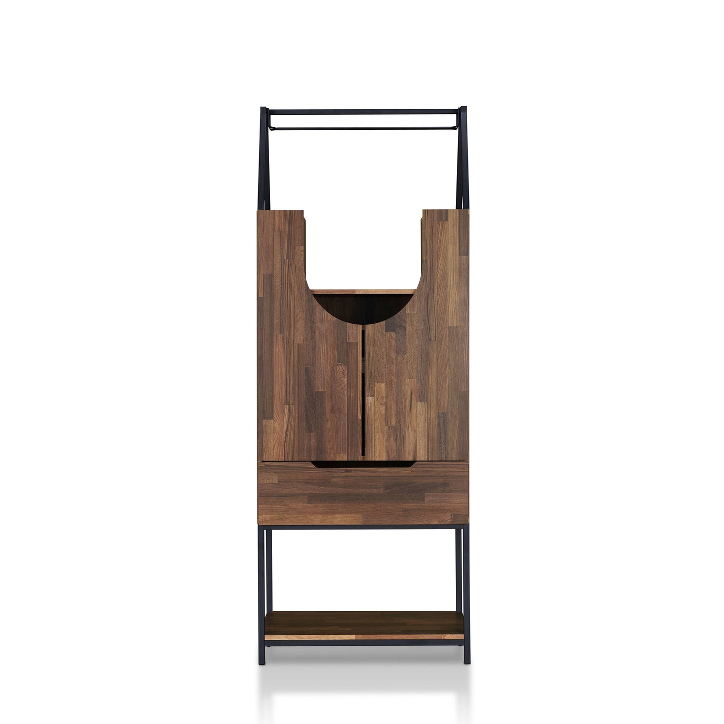 Robble Multi-Storage Wine Cabinet in Light Hickory – Home Bar & Cabinet