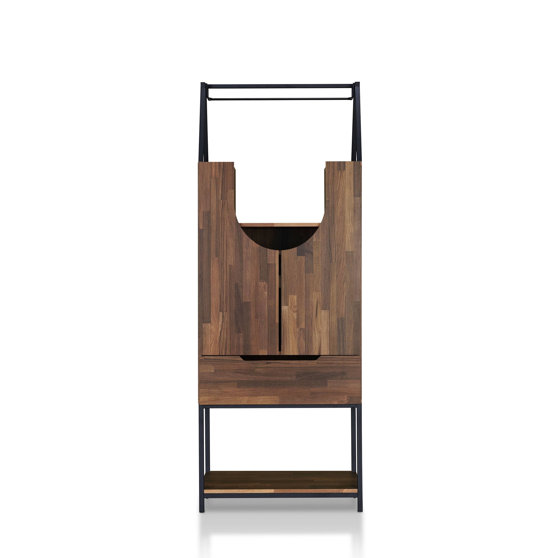 Robble Multi-Storage Wine Cabinet in Light Hickory – Home Bar & Cabinet